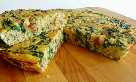 Mixed Microgreen, Veggie Crustless Quiche