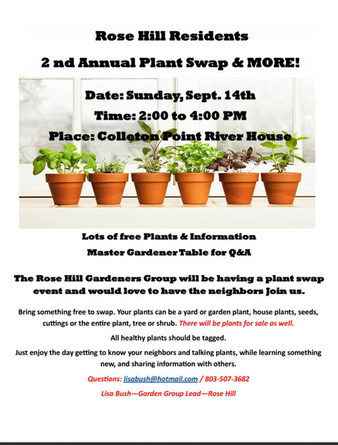 Rose Hill Plant Swap & More!